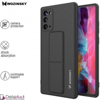 Wozinsky 4in1 švelnaus silikono dėklas - juodas (Samsung Note 20)